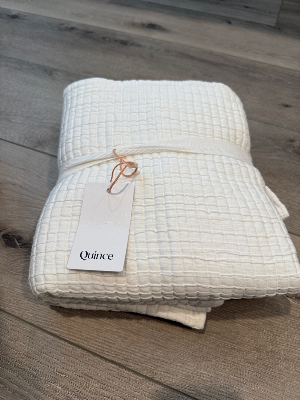 BRAND NEW Quince Organic Ribbed Pillow Cotton Shams x 2 King Size
